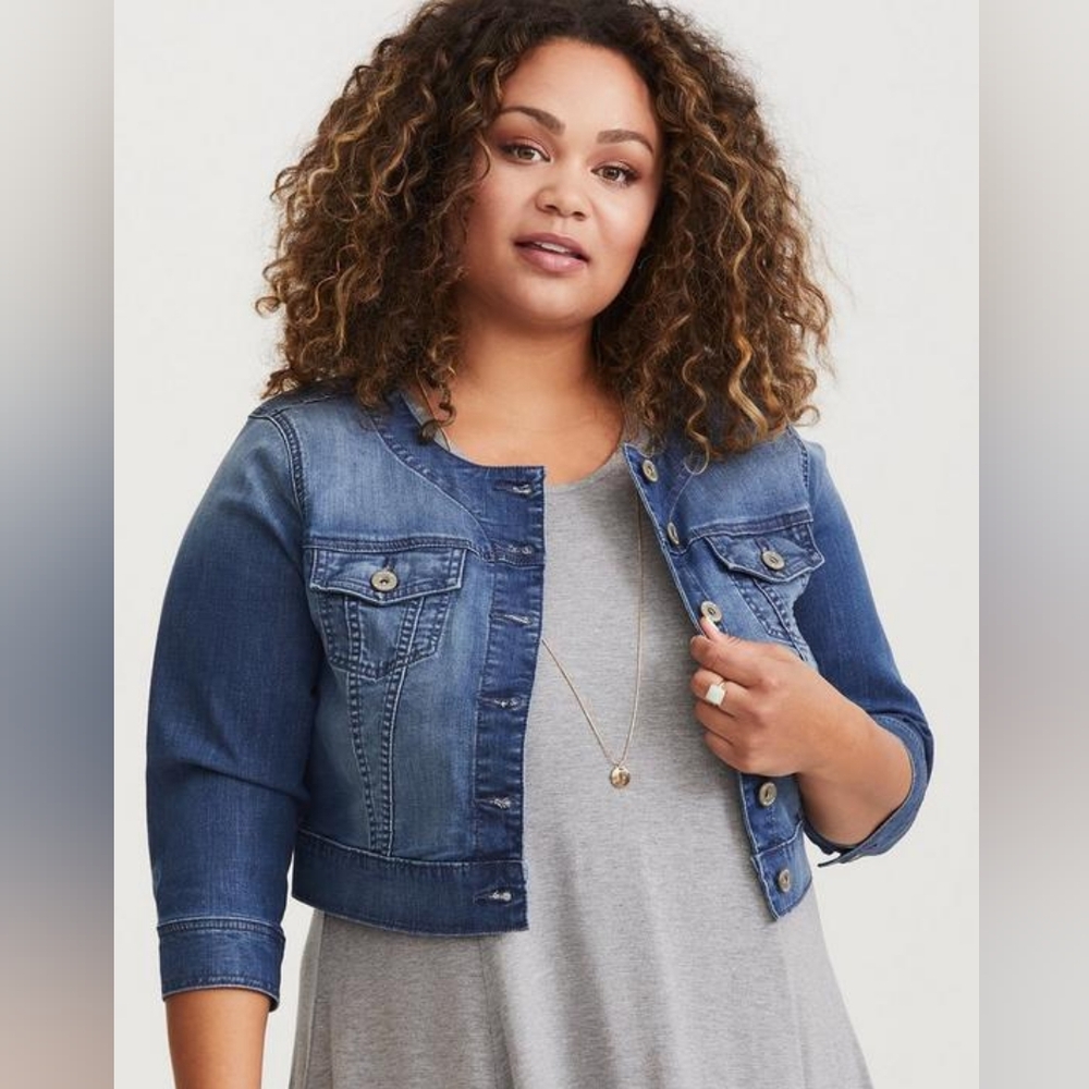 Torrid Medium Blue Denim Jacket
